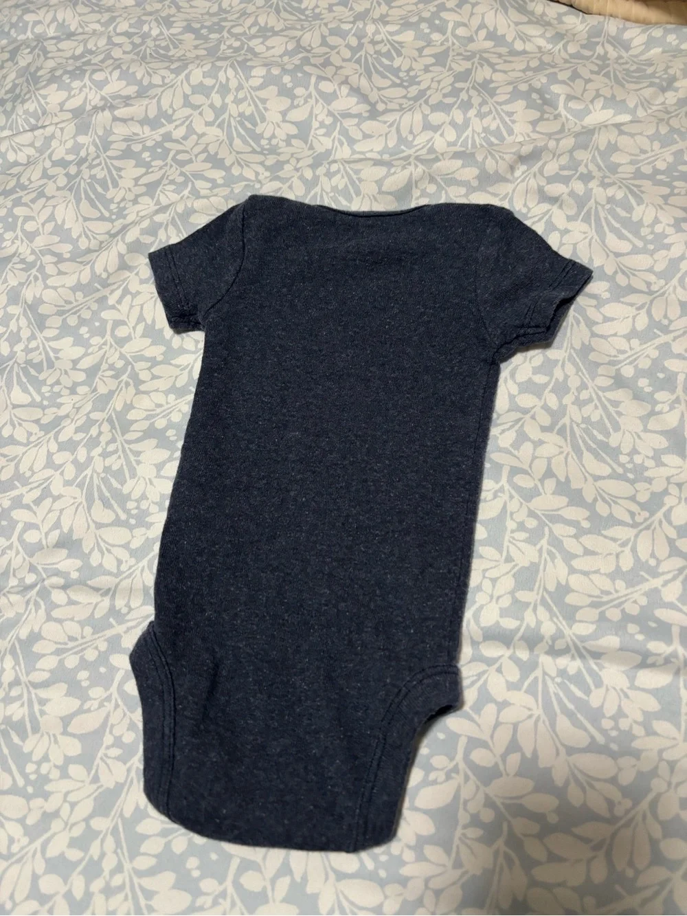 Carter's Dark Navy Heather Short-Sleeve Baby Bodysuit